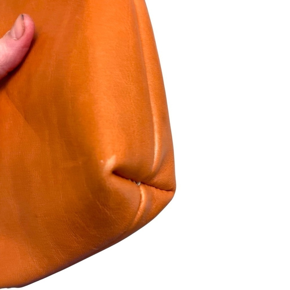 Portland leather brown cosmetic clutch bag - Picture 6 of 8